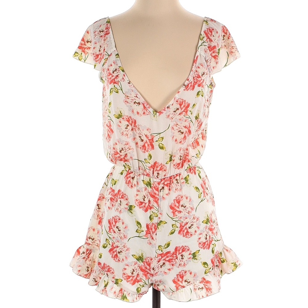 Pins and Needles Floral V-Neck Romper